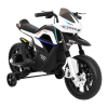 Motor Night Rider na akumulator dla dzieci Biały + Kółka pomocnicze + MP3 USB + Gaz w manetce