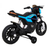 Motor Night Rider na akumulator dla dzieci Niebieski + Kółka pomocnicze + MP3 USB + Gaz w manetce