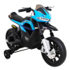 Motor Night Rider na akumulator dla dzieci Niebieski + Kółka pomocnicze + MP3 USB + Gaz w manetce