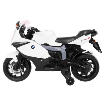 Motor na akumulator BMW K1300S dla dzieci Biały + Kółka pomocnicze + Dźwięki Światła + Wolny Start