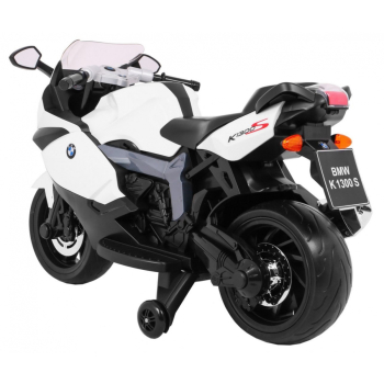 Motor na akumulator BMW K1300S dla dzieci Biały + Kółka pomocnicze + Dźwięki Światła + Wolny Start
