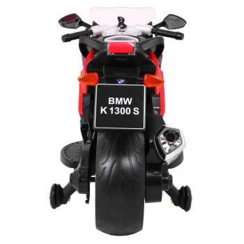 Motor na akumulator BMW K1300S dla dzieci Czerwony + Kółka pomocnicze + Dźwięki Światła + Wolny Start