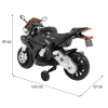Motor na akumulator BMW S1000 RR dla dzieci Czarny + Kółeczka pomocnicze + Nóżka podpórka