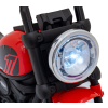 Motorek Chopper FASTER na akumulator dla dzieci Czerwony + Radio FM + Panel audio + LED
