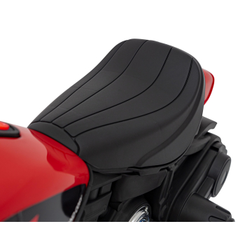 Motorek Chopper FASTER na akumulator dla dzieci Czerwony + Radio FM + Panel audio + LED