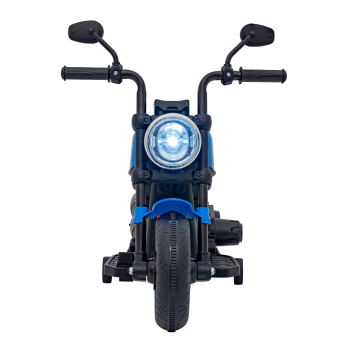 Motorek Chopper FASTER na akumulator dla dzieci Niebieski + Radio FM + Panel audio + LED