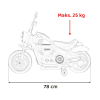 Motorek Chopper FASTER na akumulator dla dzieci Różowy + Radio FM + Panel audio + LED