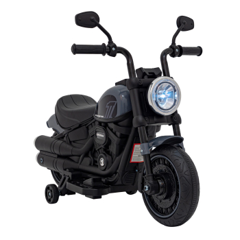 Motorek Chopper FASTER na akumulator dla dzieci Szary + Radio FM + Panel audio + LED
