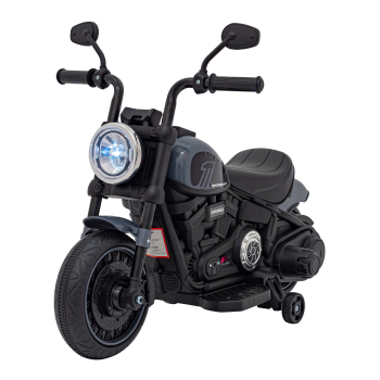 Motorek Chopper FASTER na akumulator dla dzieci Szary + Radio FM + Panel audio + LED