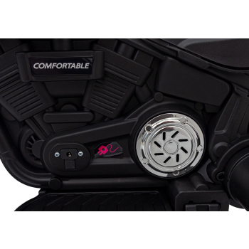 Motorek Chopper FASTER na akumulator dla dzieci Szary + Radio FM + Panel audio + LED