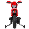 Motorek Cross dla dzieci Pojazd na akumulator Czerwony + Pomocnicze kółka + Dźwięki LED