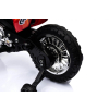 Motorek Cross dla dzieci Pojazd na akumulator Czerwony + Pomocnicze kółka + Dźwięki LED