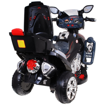 Motorek F928 na akumulator dla dzieci Czarny + Kufer + Światła + Klakson + Melodie