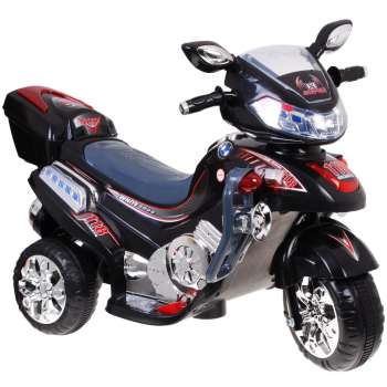 Motorek F928 na akumulator dla dzieci Czarny + Kufer + Światła + Klakson + Melodie