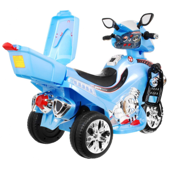 Motorek F928 na akumulator dla dzieci Niebieski + Kufer + Światła + Klakson + Melodie
