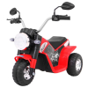 Motorek MiniBike na akumulator dla dzieci Czerwony + Dźwięki + Światła LED + Ekoskóra