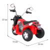 Motorek MiniBike na akumulator dla dzieci Czerwony + Dźwięki + Światła LED + Ekoskóra