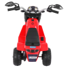Motorek MiniBike na akumulator dla dzieci Czerwony + Dźwięki + Światła LED + Ekoskóra