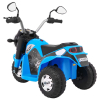 Motorek MiniBike na akumulator dla dzieci Niebieski + Dźwięki + Światła LED + Ekoskóra
