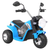 Motorek MiniBike na akumulator dla dzieci Niebieski + Dźwięki + Światła LED + Ekoskóra