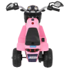 Motorek MiniBike na akumulator dla dzieci Różowy + Dźwięki + Światła LED + Ekoskóra