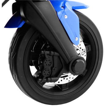Motorek R1 Superbike elektryczny dla dzieci Niebieski + Kółka pomocnicze + Klakson + Światła LED