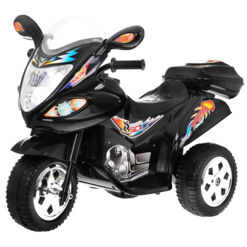 Motorek Trójkołowy BJX-088 elektryczny dla najmłodszych Czarny + Dźwięki + Światła