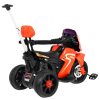 Pchaczyk Rowerek Motorek elektryczny 3w1 dla dzieci Pomarańczowy + Piankowa poręcz + Audio LED