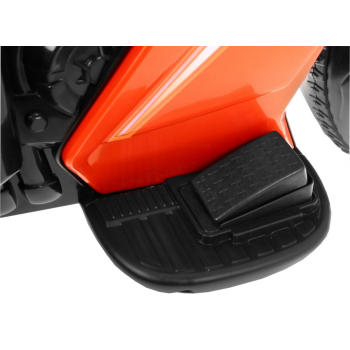 Pchaczyk Rowerek Motorek elektryczny 3w1 dla dzieci Pomarańczowy + Piankowa poręcz + Audio LED