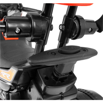Pchaczyk Rowerek Motorek elektryczny 3w1 dla dzieci Pomarańczowy + Piankowa poręcz + Audio LED