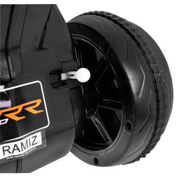 Pchaczyk Rowerek Motorek elektryczny 3w1 dla dzieci Pomarańczowy + Piankowa poręcz + Audio LED