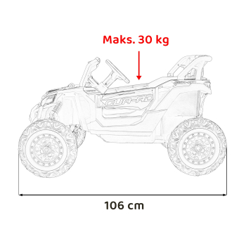 Pojazd Buggy ATV Defend 4x4 Czarny