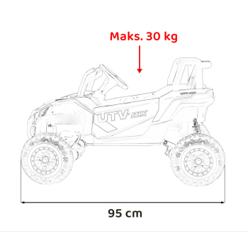 Pojazd Buggy Madman UTV-MX Czerwony