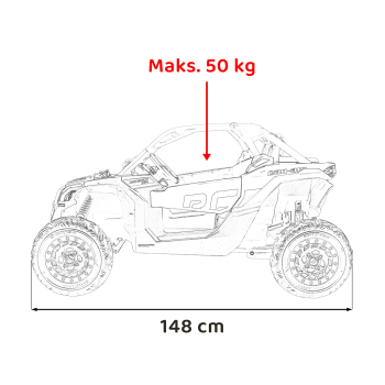 Pojazd Buggy Maverick Turbo RR Pomarańczowy