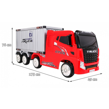 Pojazd Container Truck Czerwony + Naczepa