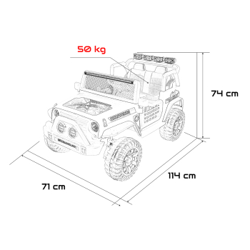 Pojazd Jeep BEAST 4x4 Czerwony