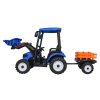 Pojazd MEGA Traktor D68 Z Przyczepką Niebieski