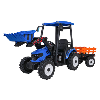Pojazd MEGA Traktor D68 Z Przyczepką Niebieski