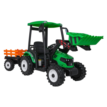 Pojazd MEGA Traktor D68 Z Przyczepką Zielony
