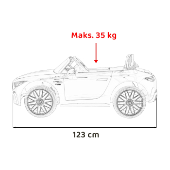 Pojazd Mercedes Benz AMG SL63 Czerwony