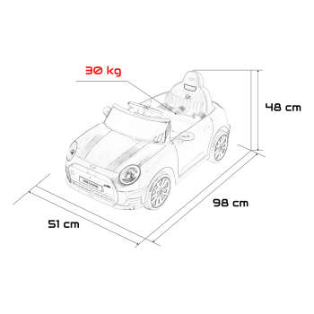 Pojazd Mini Cooper Czerwony