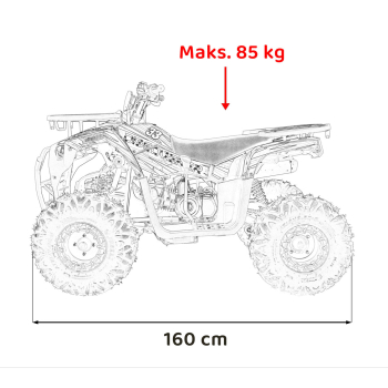 Pojazd Quad Spalinowy 125CC DISCOVERER Żółty