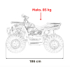 Pojazd Quad Spalinowy 200CC PRO RIDER Pomarańczowy