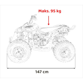 Pojazd Quad Spalinowy RENEGADE HIPERFECT 125CC Żółty
