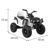 Quad ATV Air na akumulator dla dzieci Biały + Koła pompowane + Radio MP3 + Wolny Start