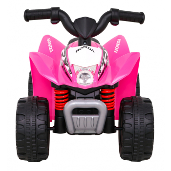 Quad Honda 250X TRX na akumulator Różowy + Klakson + LED + Ekoskóra