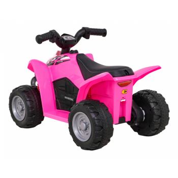 Quad Honda 250X TRX na akumulator Różowy + Klakson + LED + Ekoskóra