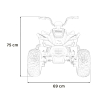 Quad McLaren Racing MCL 35 dla dzieci Szary + Pilot + Wolny Start + EVA + Audio LED