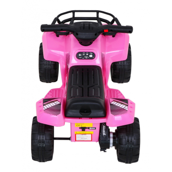 Quad Storm na akumulator dla dzieci Różowy + Silnik 25W + MP3 USB + LED