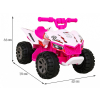 Quad The Fastest na akumulator dla dzieci Różowy + Silnik 25W